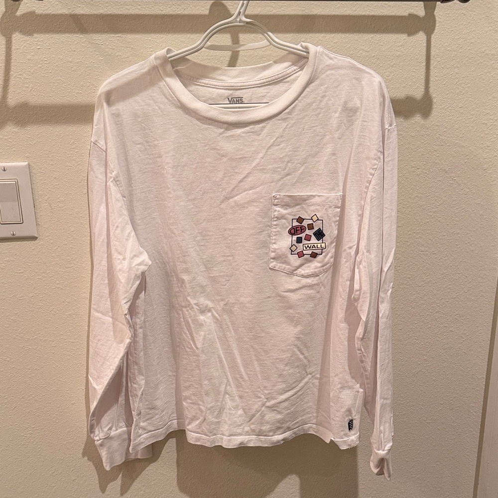 Vans White Graphic Long Sleeve Tee